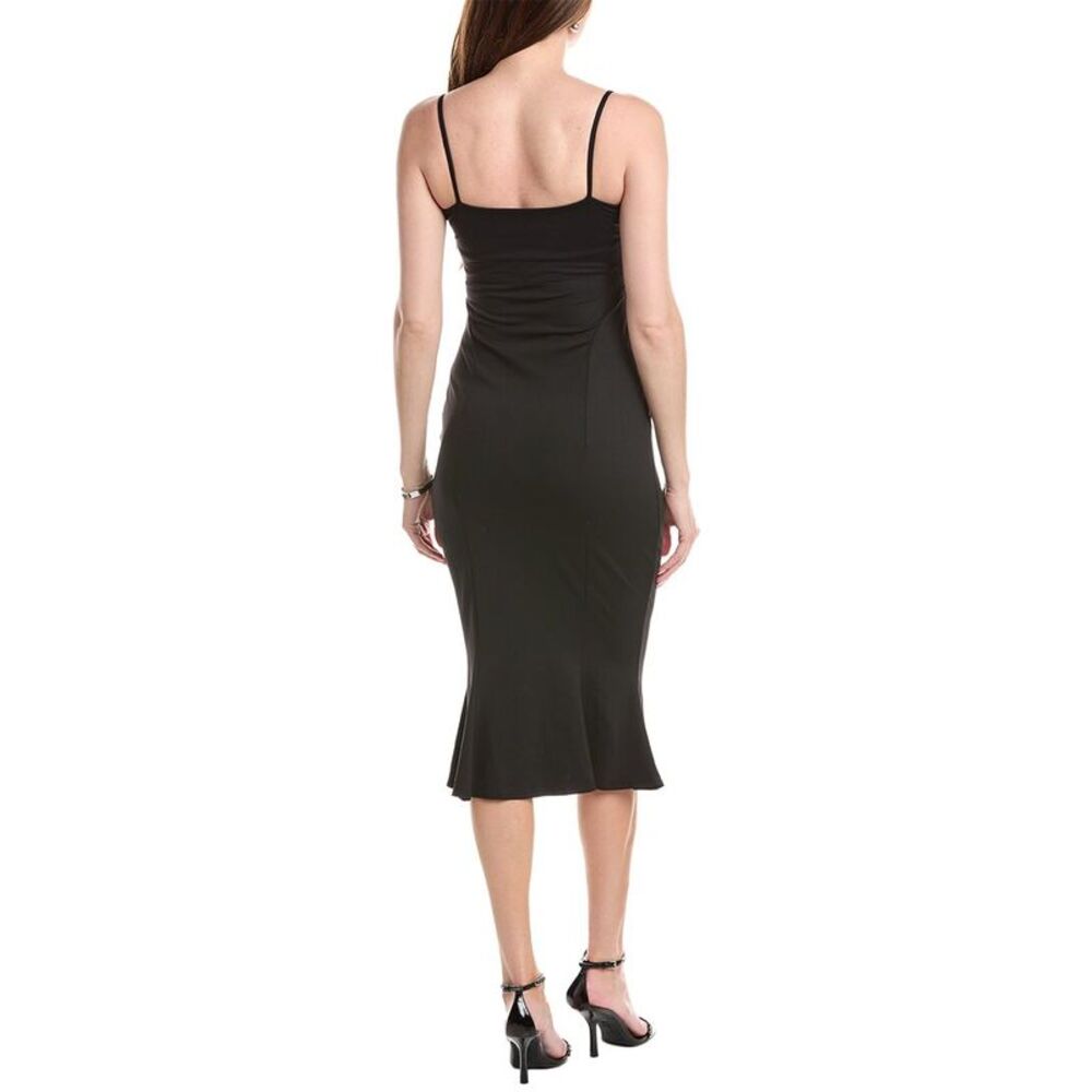 Susana Monaco Womens  String Trumpet Midi Dress, Black - Picture 2 of 3